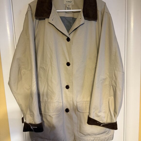 L.L. Bean Cream Utility Barn Jacket.  Size XL - Picture 1 of 3